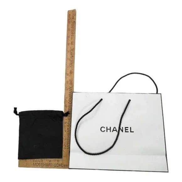Chanel Gift Bag Set Authentic Pouch Tissue Paper and Gift Bag - Picture 6 of 9